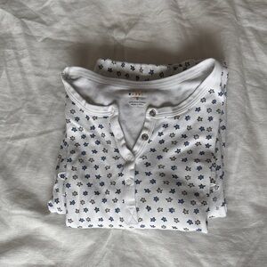 Roller Rabbit White and Blue Star Pajama Set